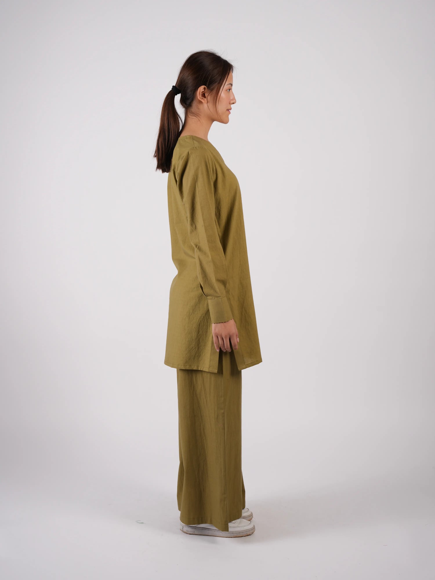 Olive Cotton Co-ord Set