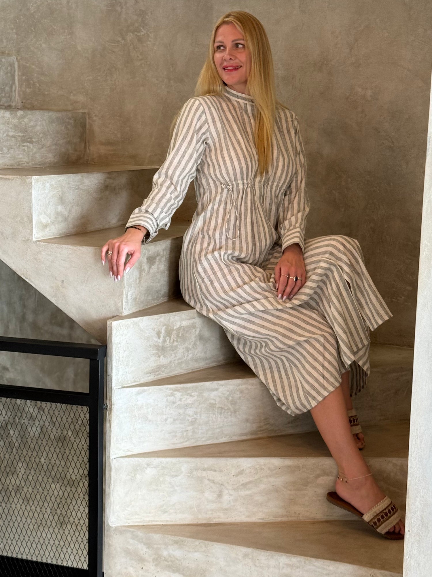 Sutra Stripe Maxi Dress