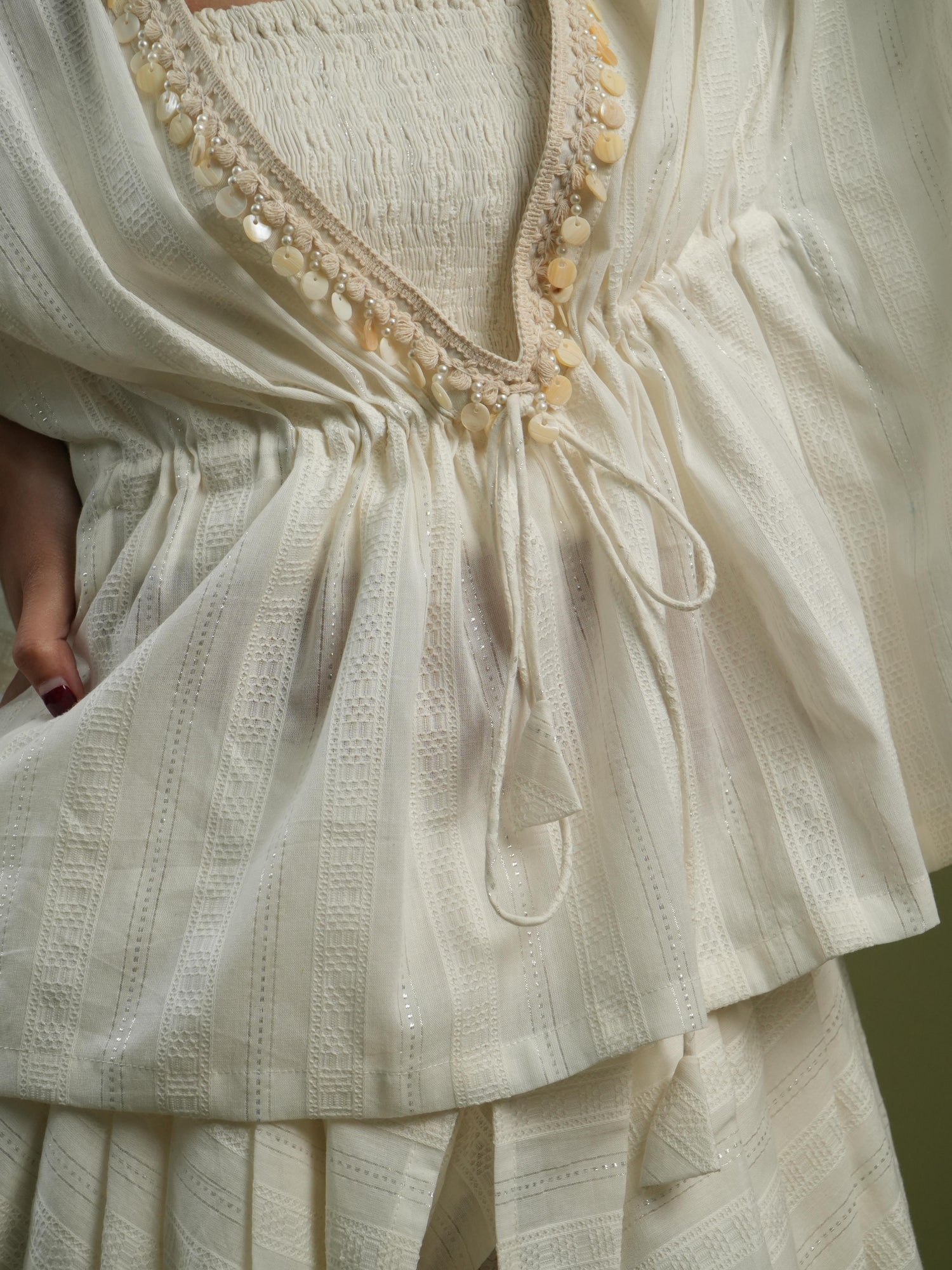 Vanshitaaz Ivory Serenity Drape Set