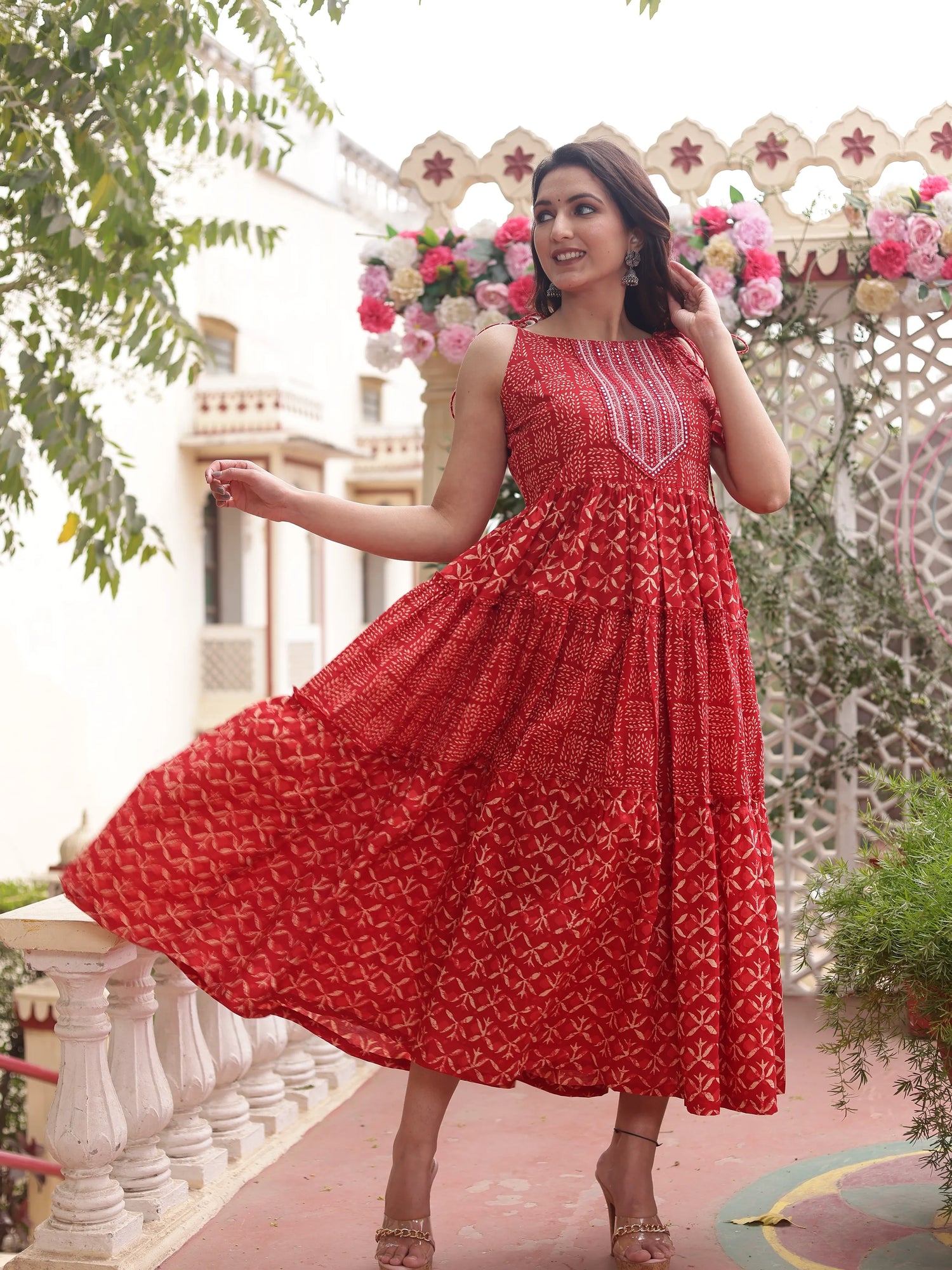 Red Spaghetti Dress