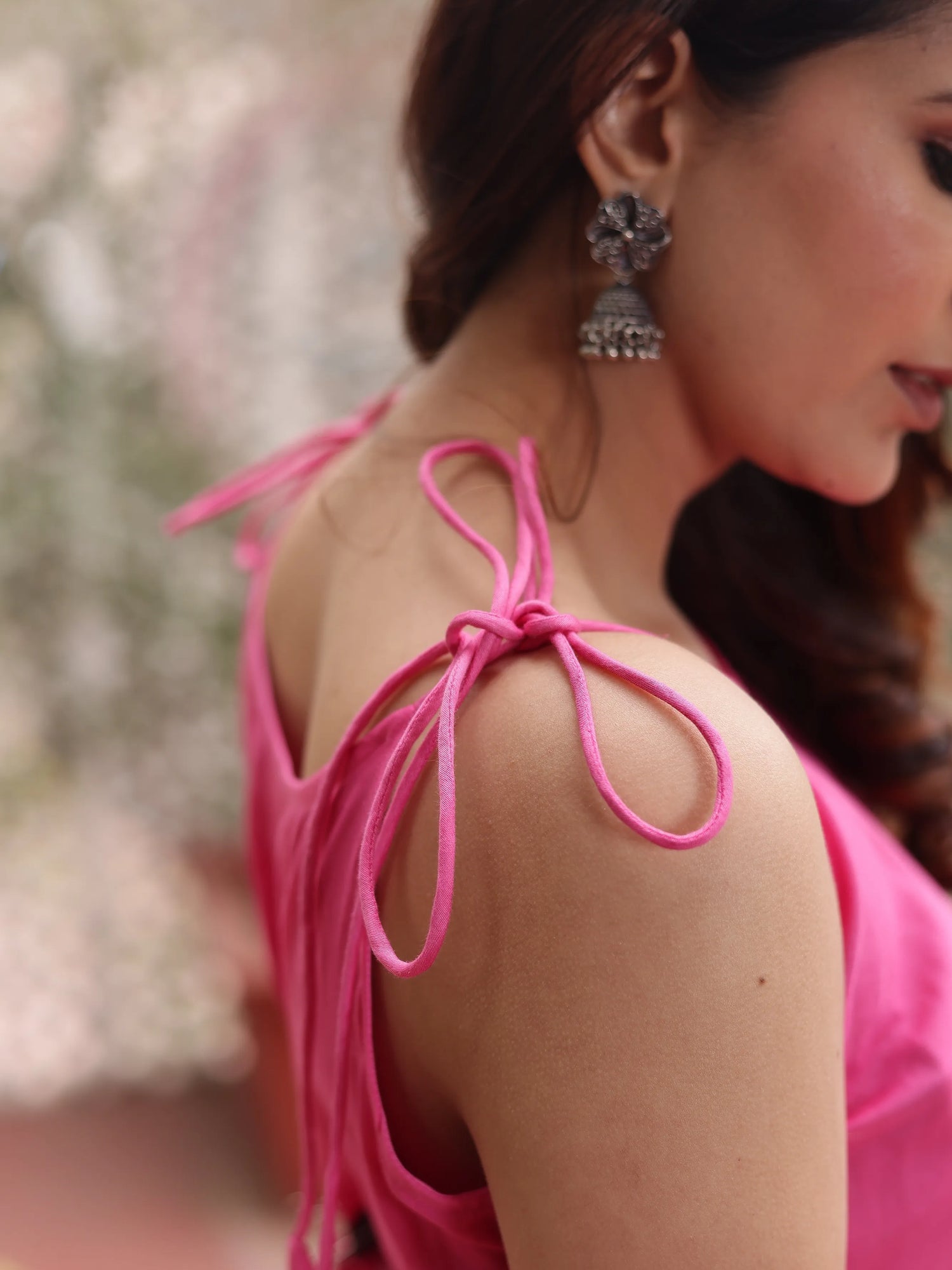 Pink Spaghetti tier Dress