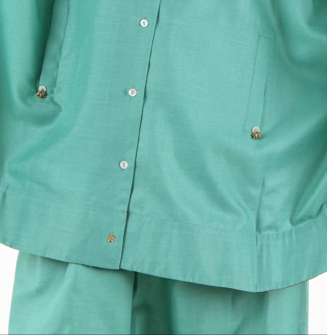 Wide Sleeve Set - Sea Green Nippon Linen