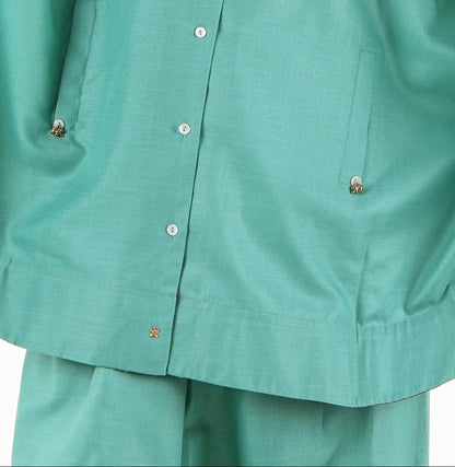 Wide Sleeve Set - Sea Green Nippon Linen