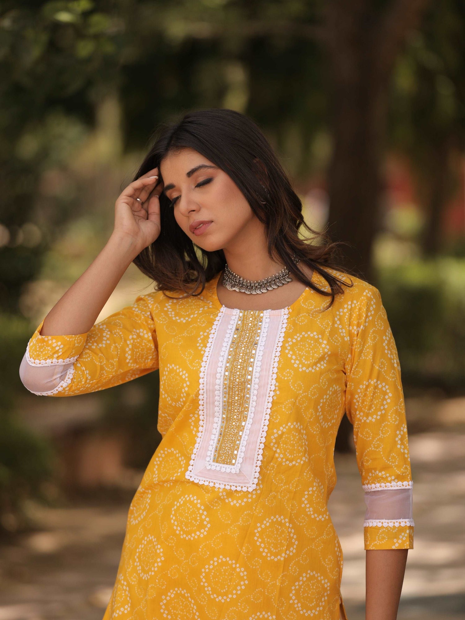 Cotton Yellow Kurta Pant