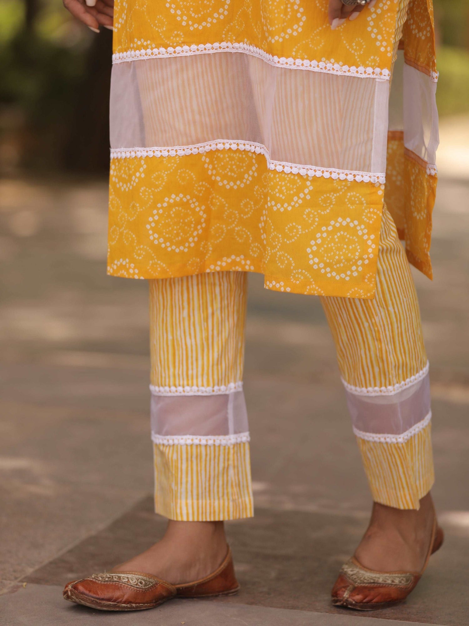 Cotton Yellow Kurta Pant