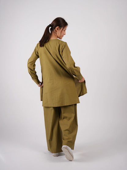 Olive Cotton Co-ord Set
