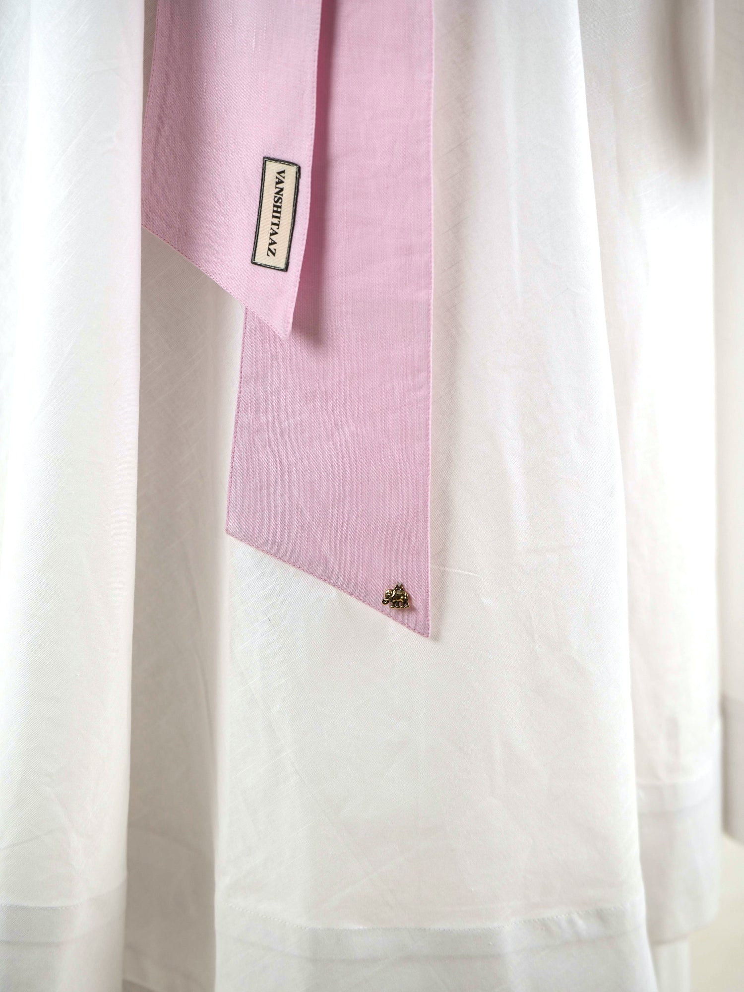 Bow Tie Set - White Linen Cotton