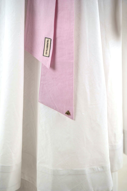 Bow Tie Set - White Linen Cotton