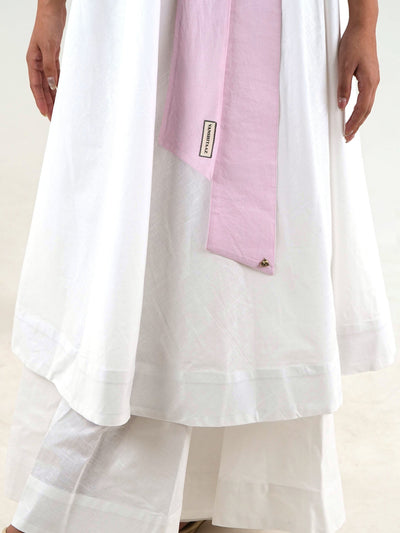 Wide Leg Trousers  - White Linen Cotton