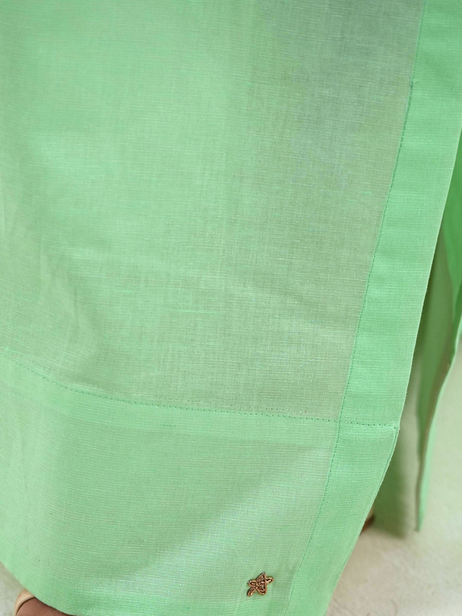 Maxi slit Skirt - Mint Green Linen