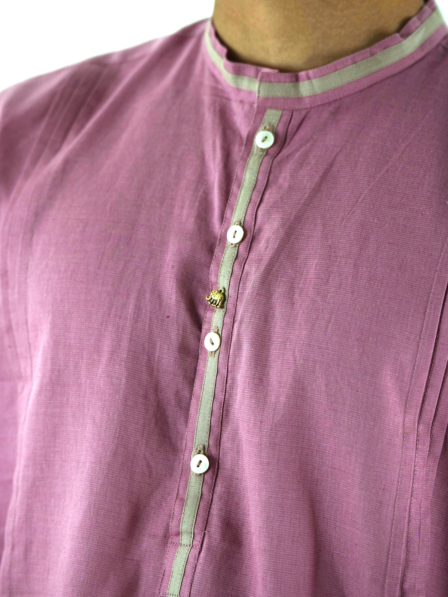 Full Sleeve Kurta Pant Set - Dusty Pink