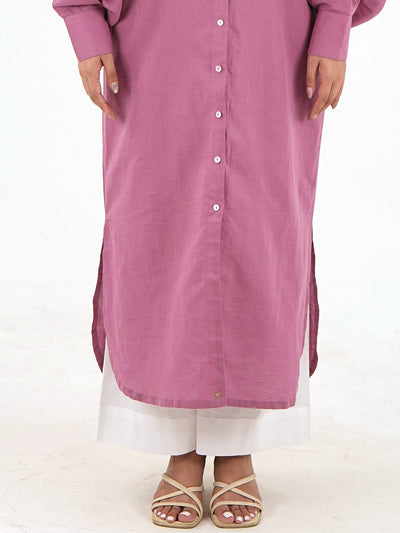 Wide Leg Palazzo - White Linen Cotton