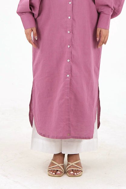 Wide Leg Palazzo - White Linen Cotton