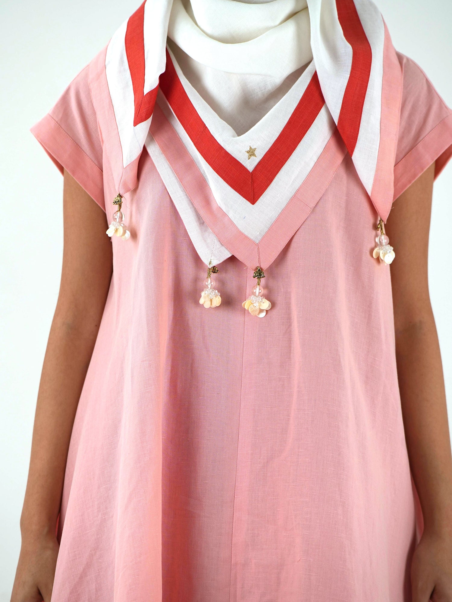 Tunic-Skirt Set - Peach Loose Fit