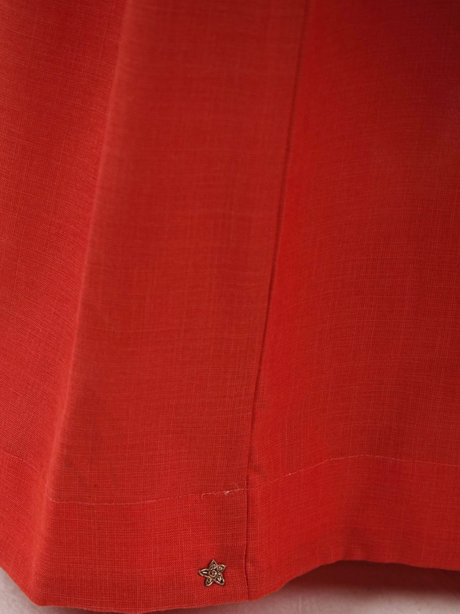 Skirt - Orange Linen Cotton