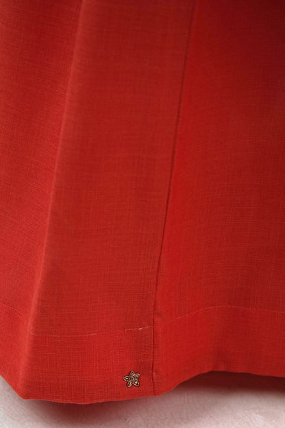 Skirt - Orange Linen Cotton