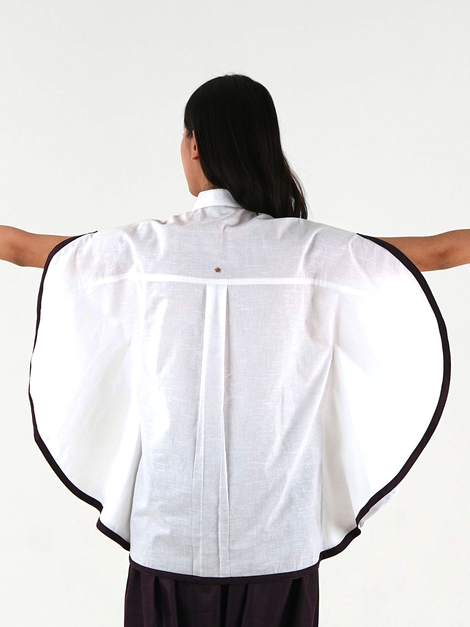 Shirt Salwar Set - White Linen Cotton