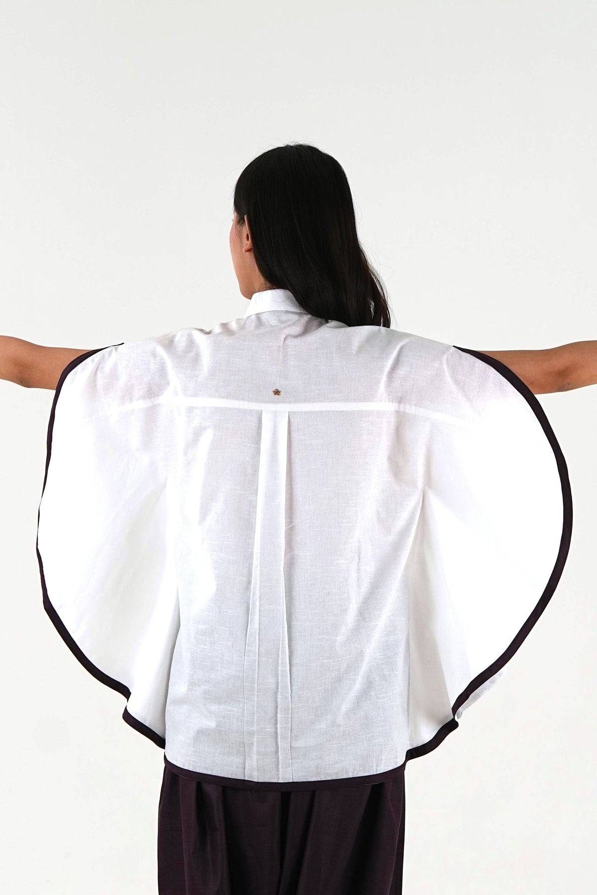 Shirt Salwar Set - White Linen Cotton