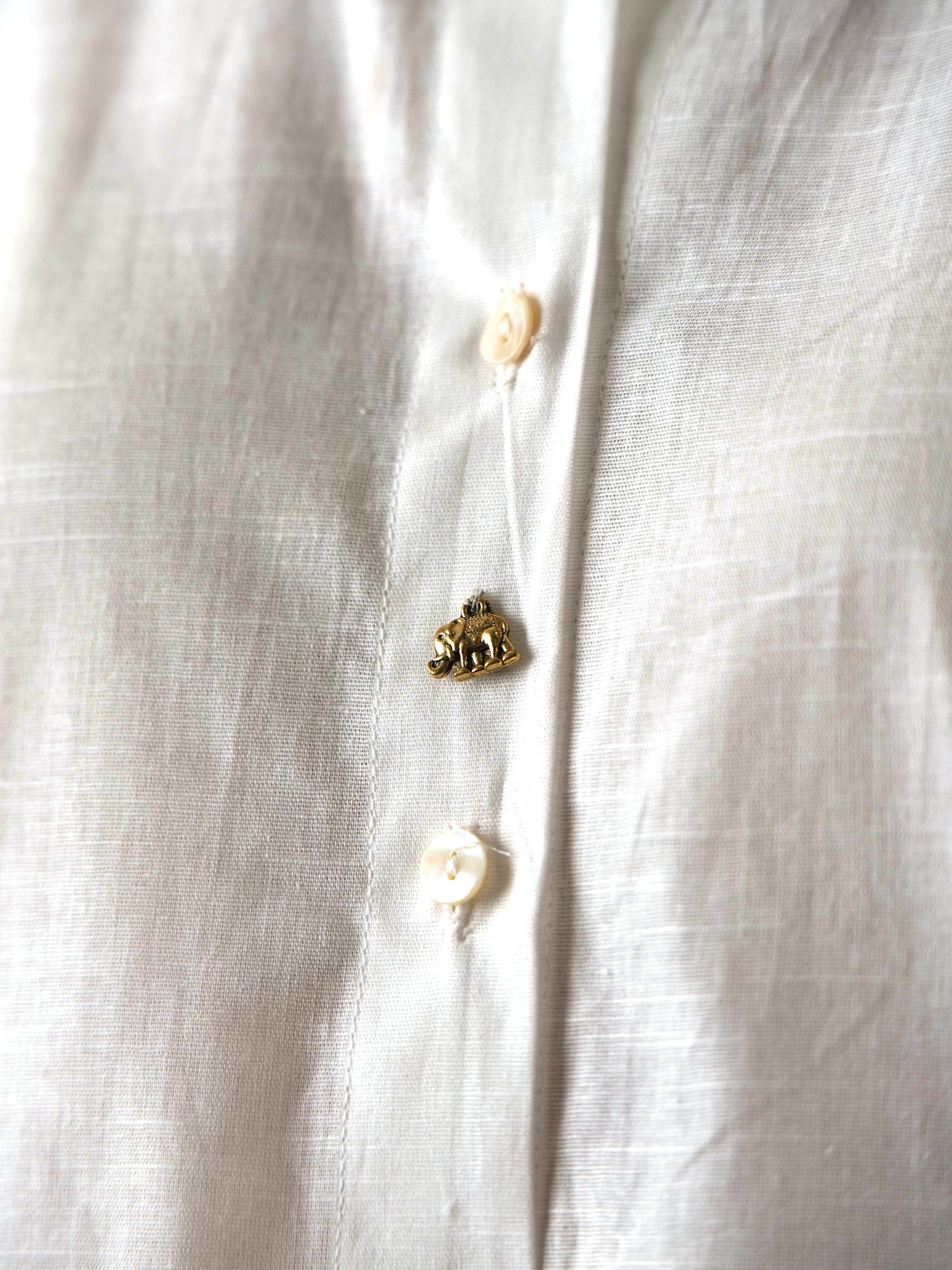 Shirt Salwar Set - White Linen Cotton