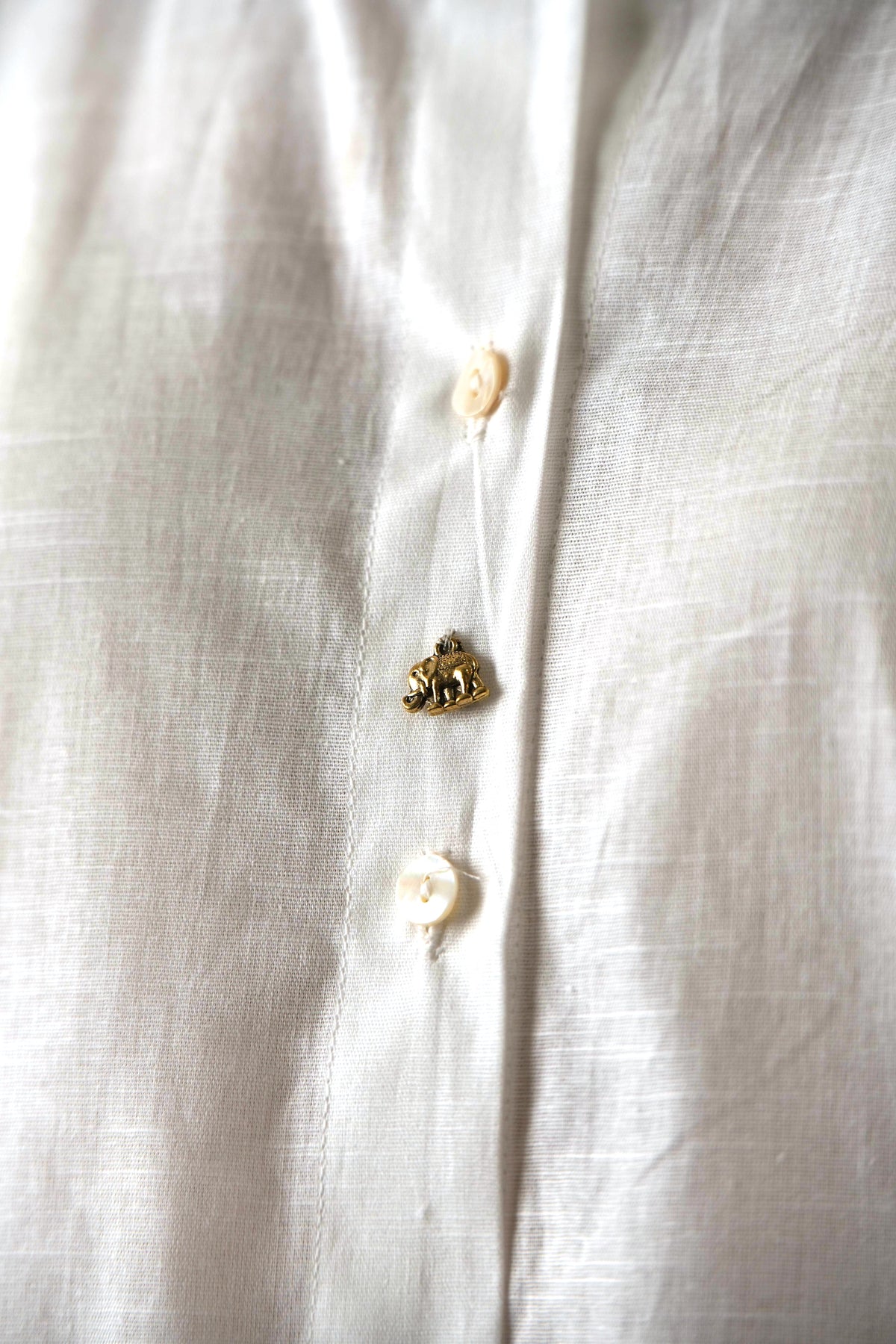 Shirt Salwar Set - White Linen Cotton