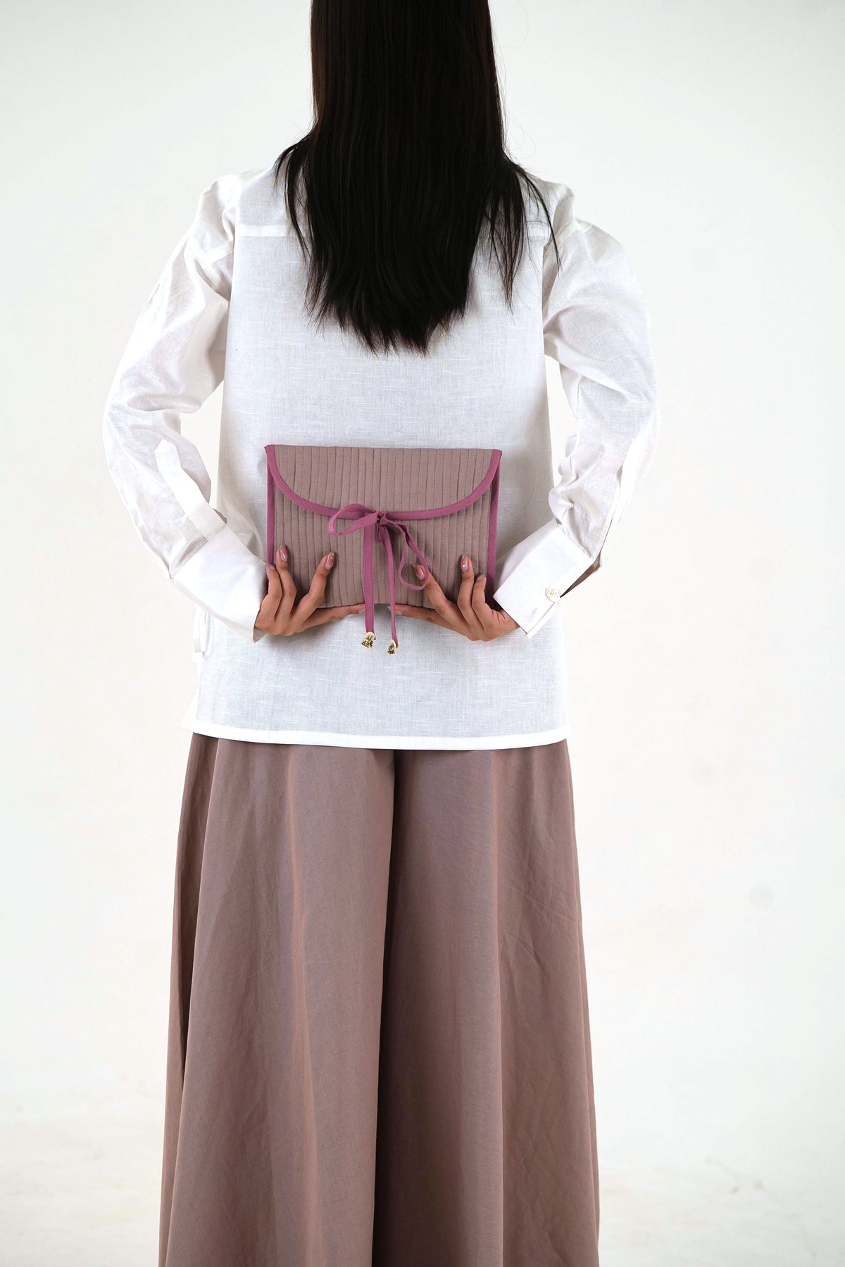 Ultra-Wide Linen Palazzo - Dusty Mauve