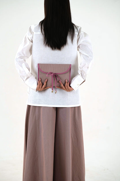 Ultra-Wide Linen Palazzo - Dusty Mauve