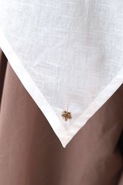 Angrakha Wide-Leg Set - Off White Linen