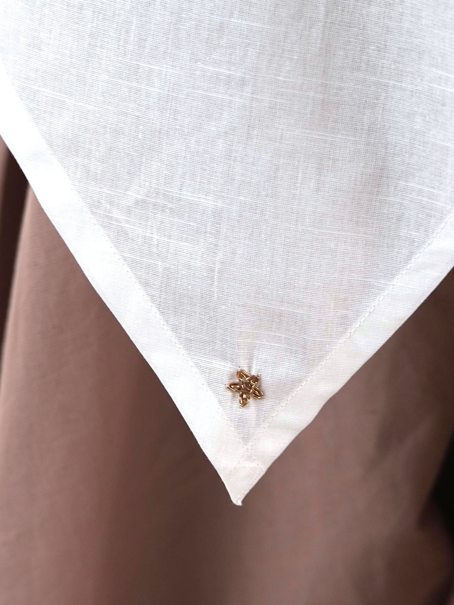 Asymmetric Angrakha Shirt - Off White Linen
