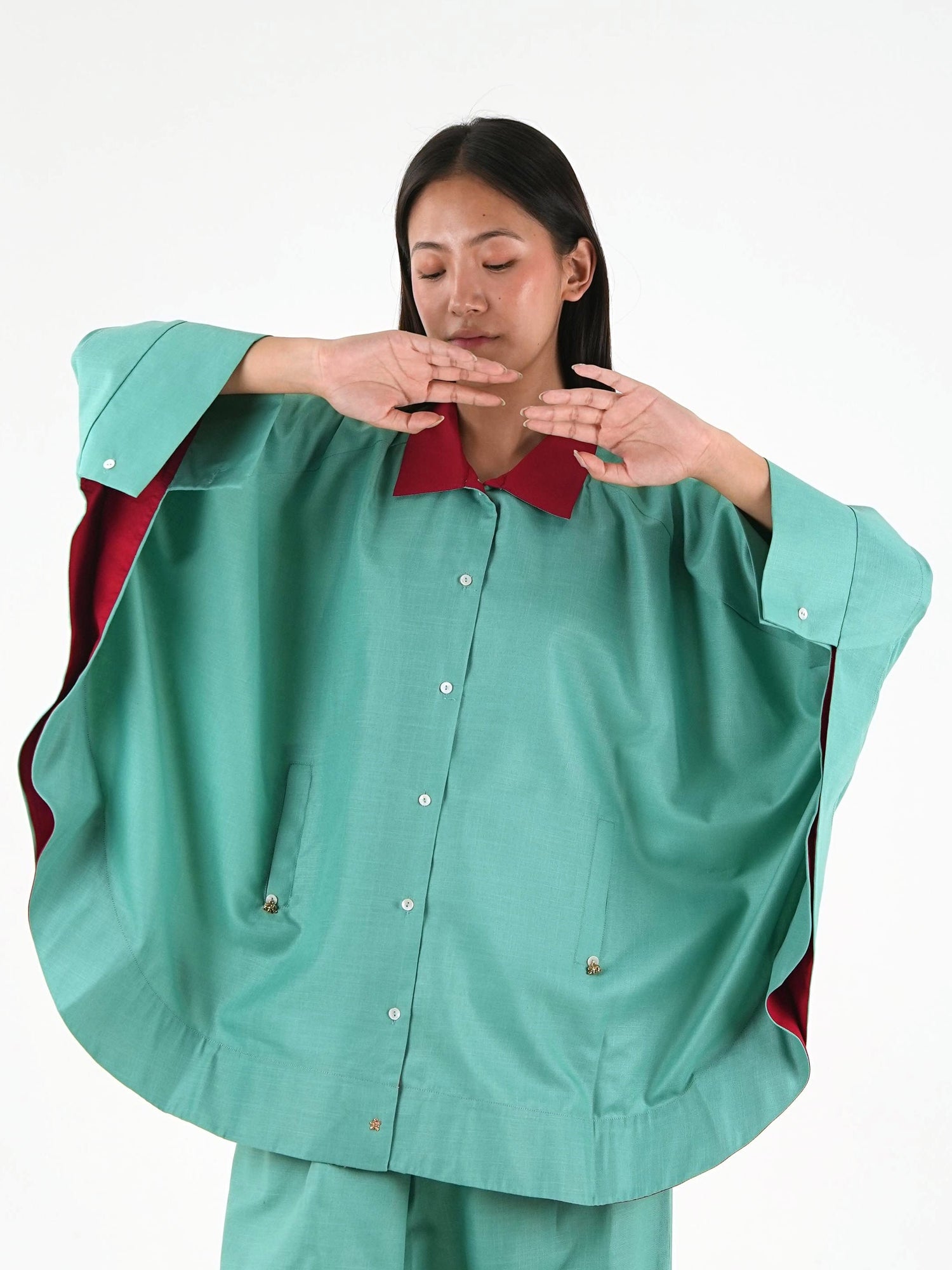 Wide Sleeve Set - Sea Green Nippon Linen