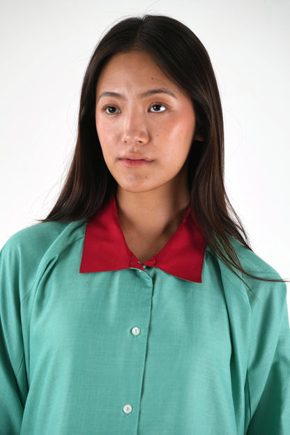 Wide Sleeve Set - Sea Green Nippon Linen