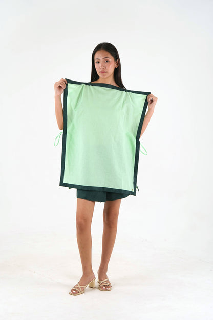 Side Tie Set - Mint Green Linen