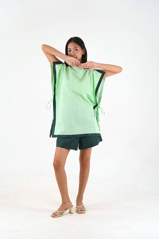 Side Tie Set - Mint Green Linen