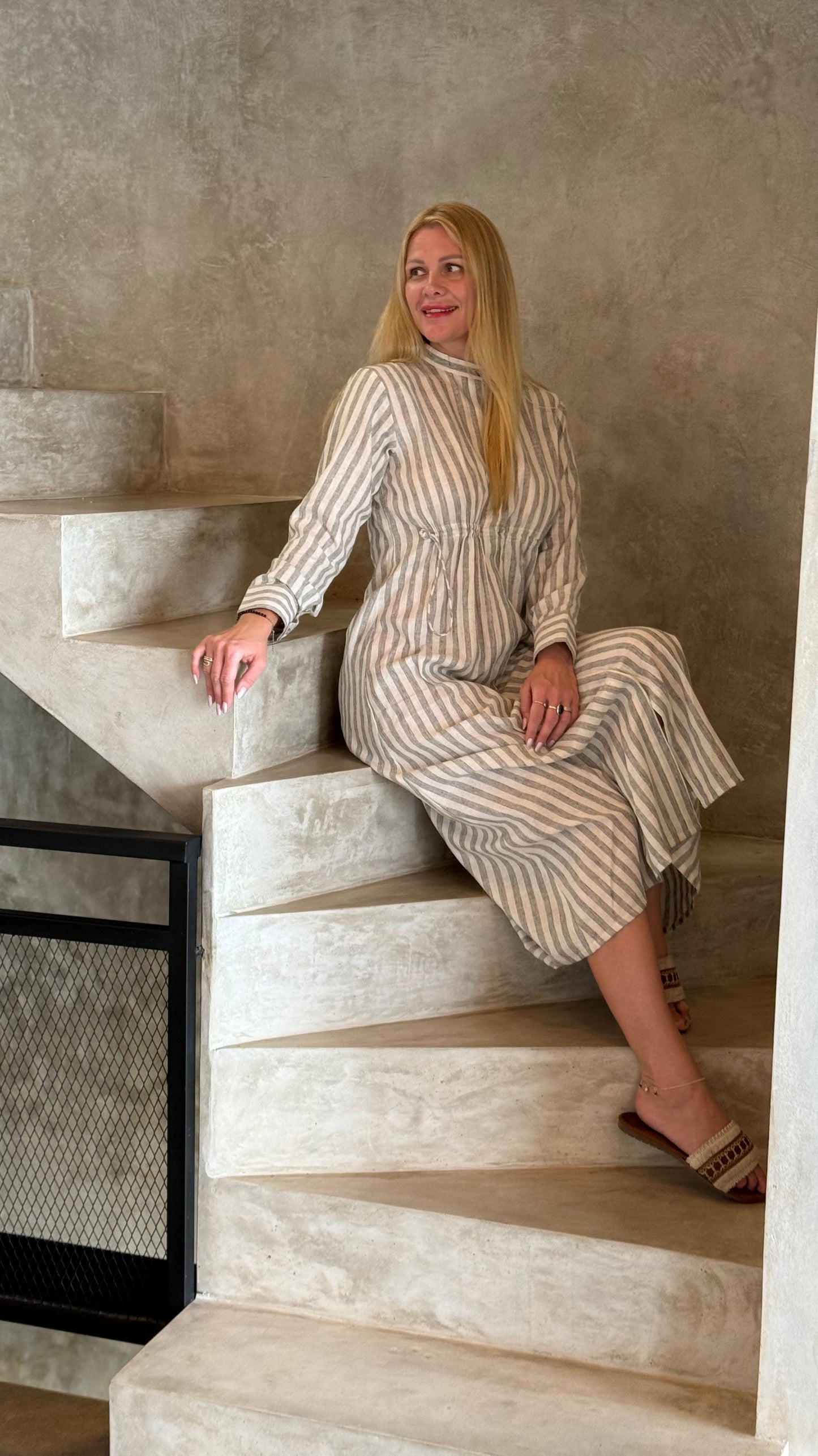 Sutra Stripe Maxi Dress