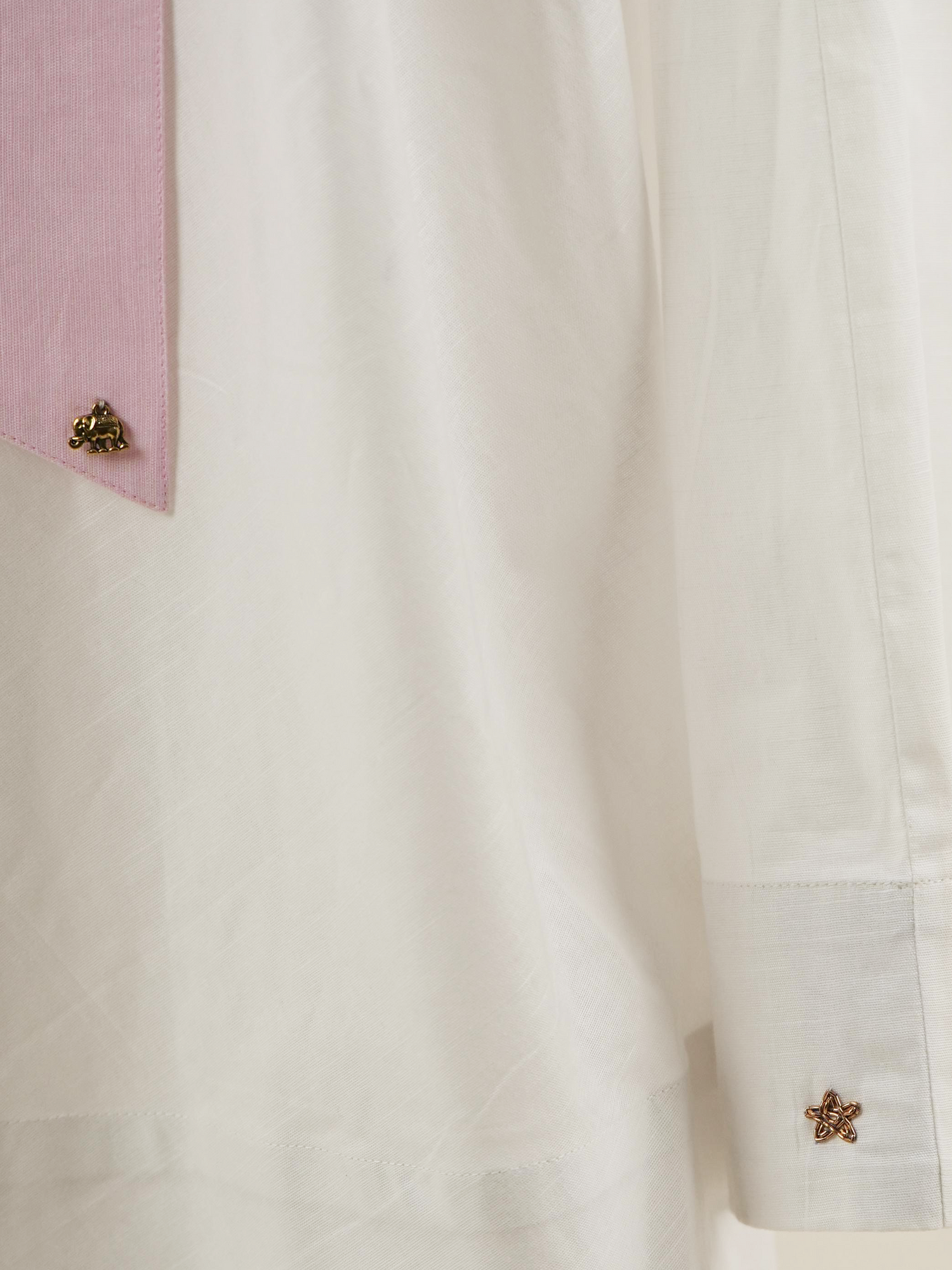 Bow Tie Tunic - White Linen Cotton