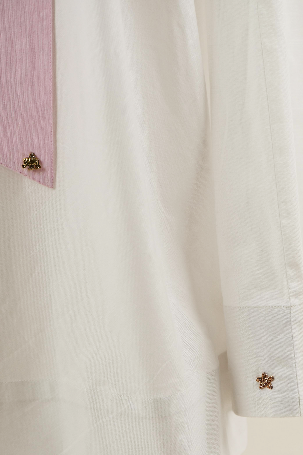Bow Tie Tunic - White Linen Cotton