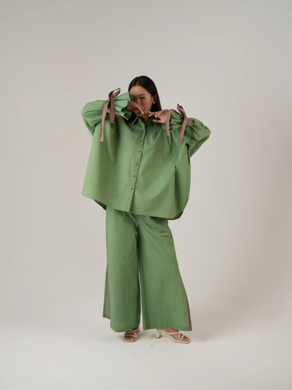 Vanshitaaz Sage Green Cotton Co-ord set