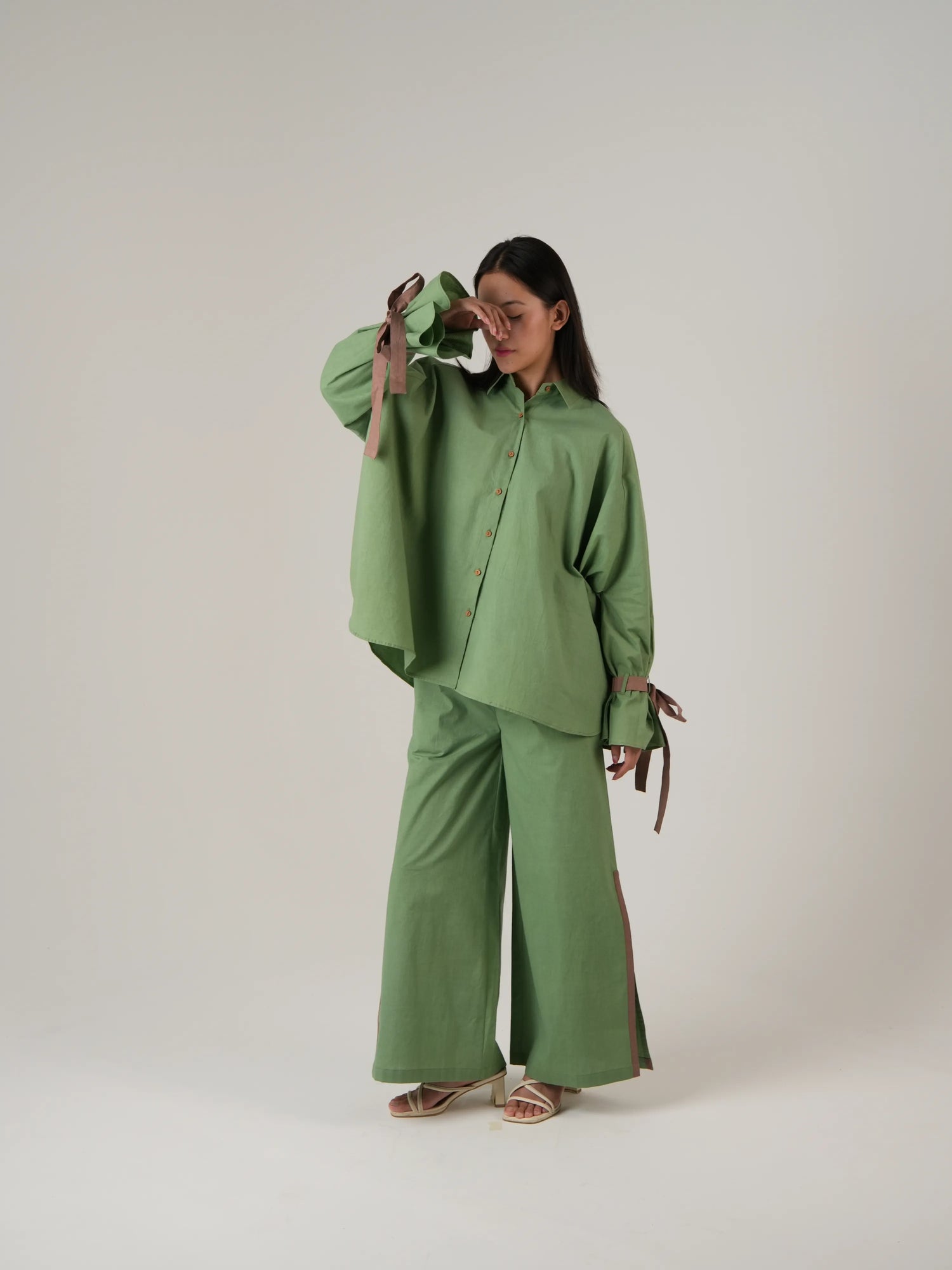 Vanshitaaz Sage Green Cotton Co-ord set