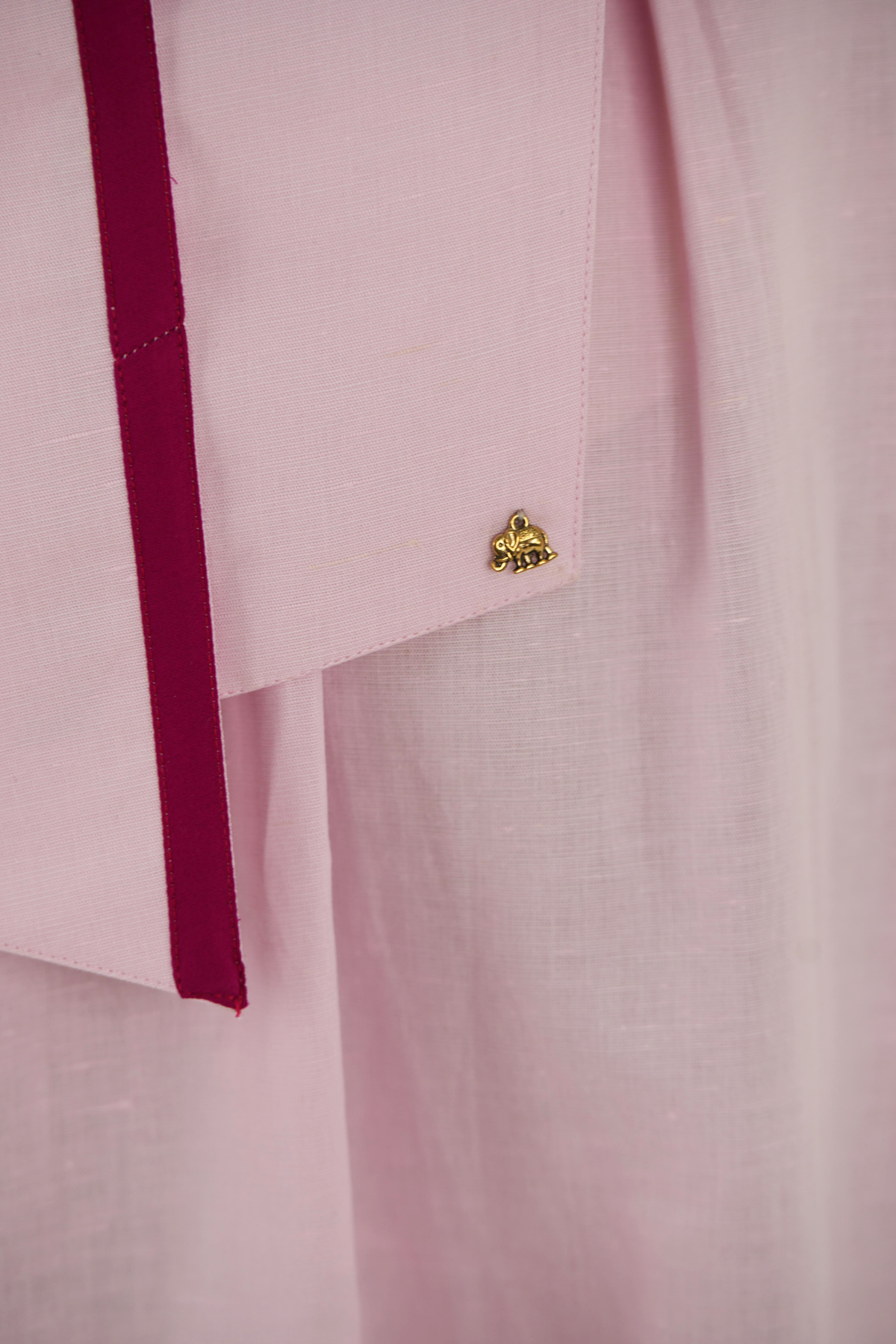 Sleeveless Halter Dress - Pastel Pink Linen