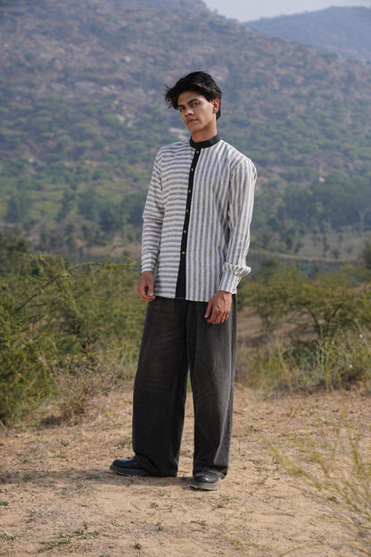 4 Check Maxi Dress & Stripe Shirt Duo