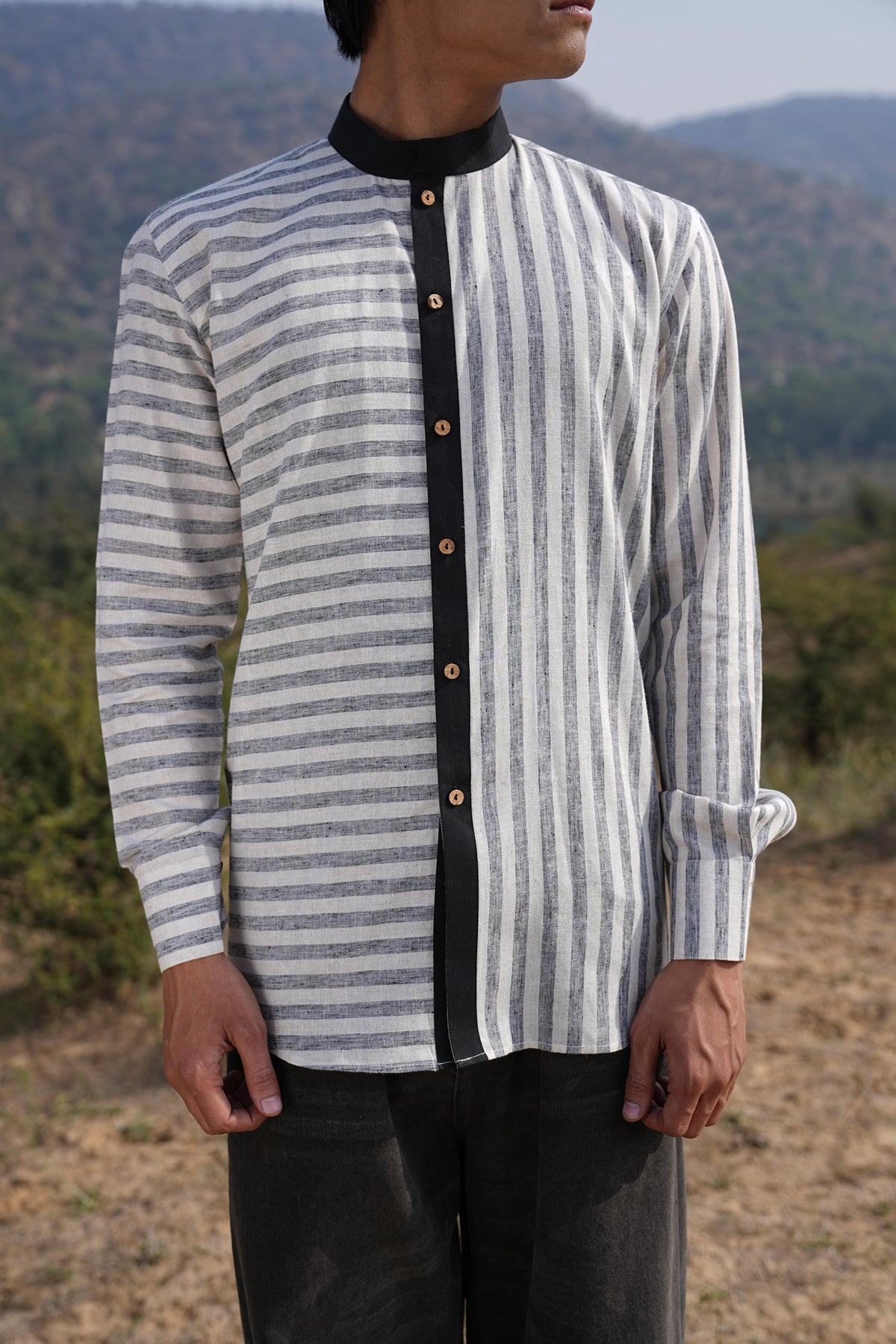 4 Check Maxi Dress & Stripe Shirt Duo