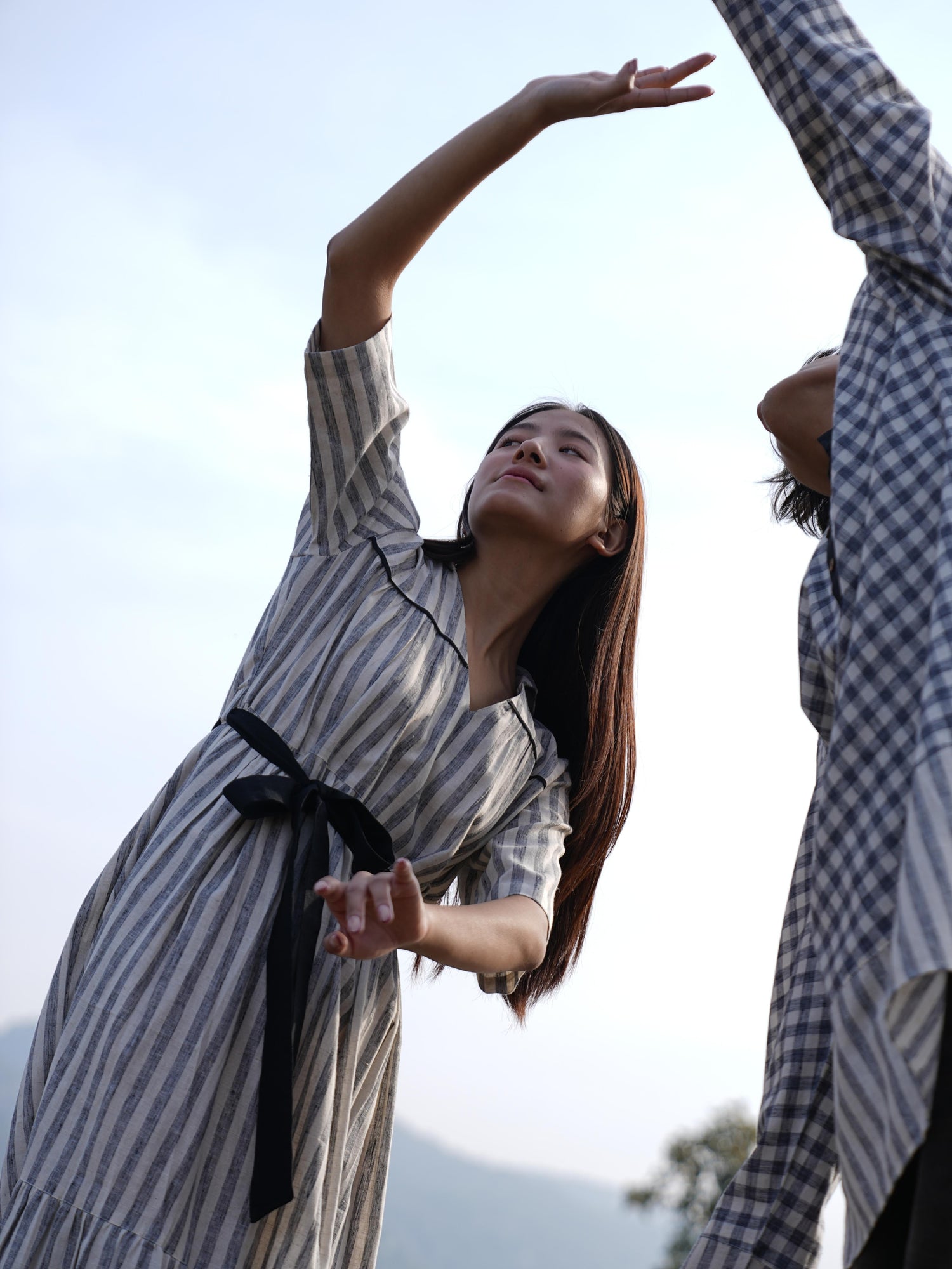 Sutra Midi Stripe Dress