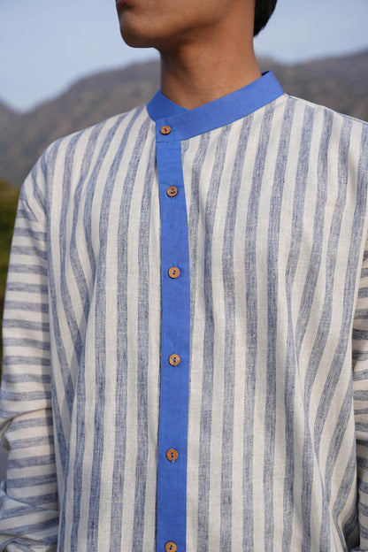 Stripe Co-ord with bow & Asymmetric Shirt Duo