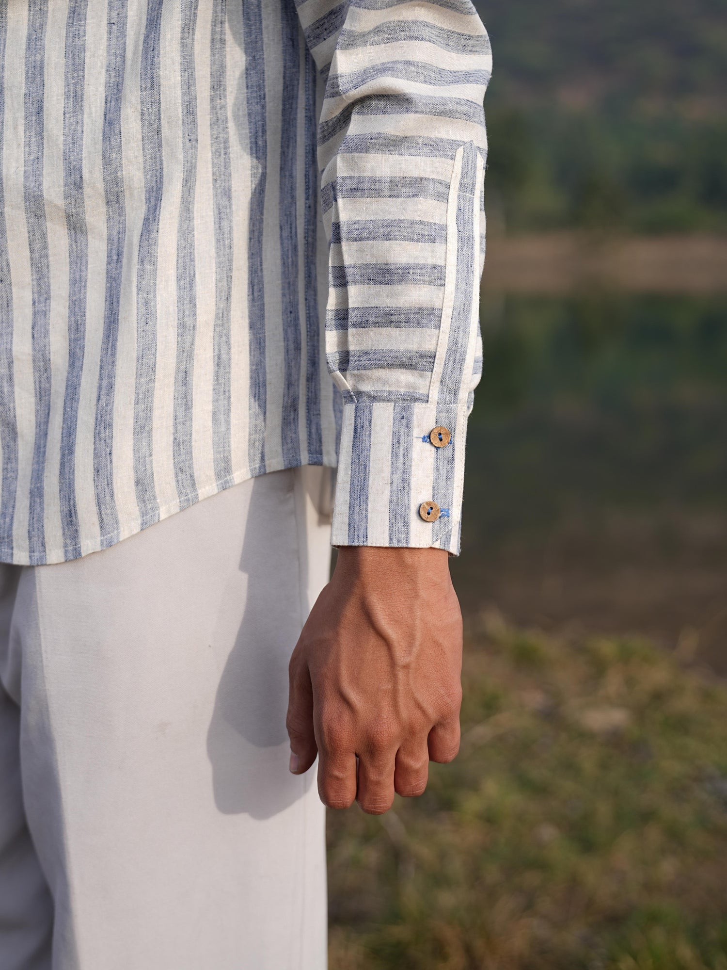 Stripe Co-ord with bow & Asymmetric Shirt Duo