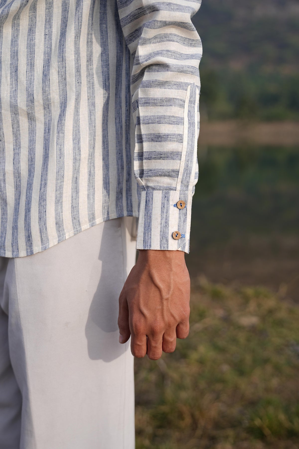 Stripe Co-ord with bow & Asymmetric Shirt Duo