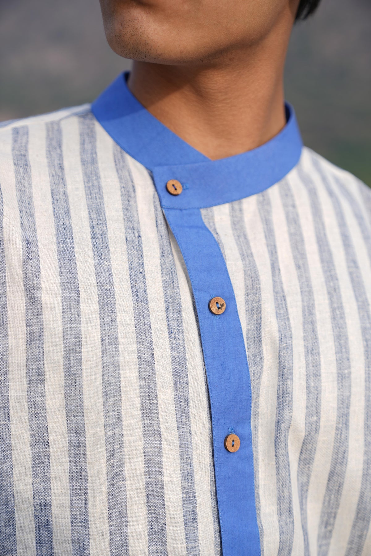 Stripe Co-ord with bow & Asymmetric Shirt Duo