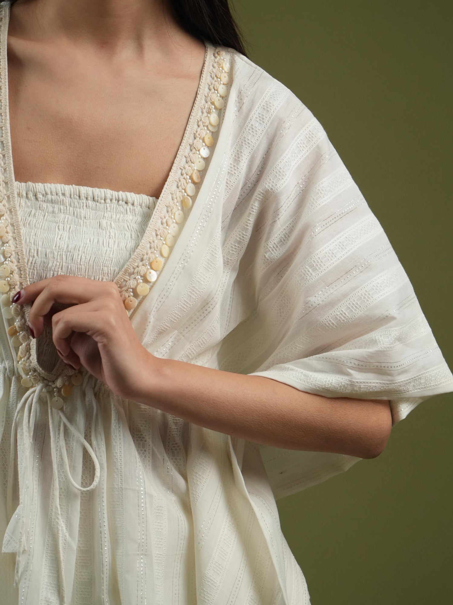 Vanshitaaz Ivory Serenity Drape Set