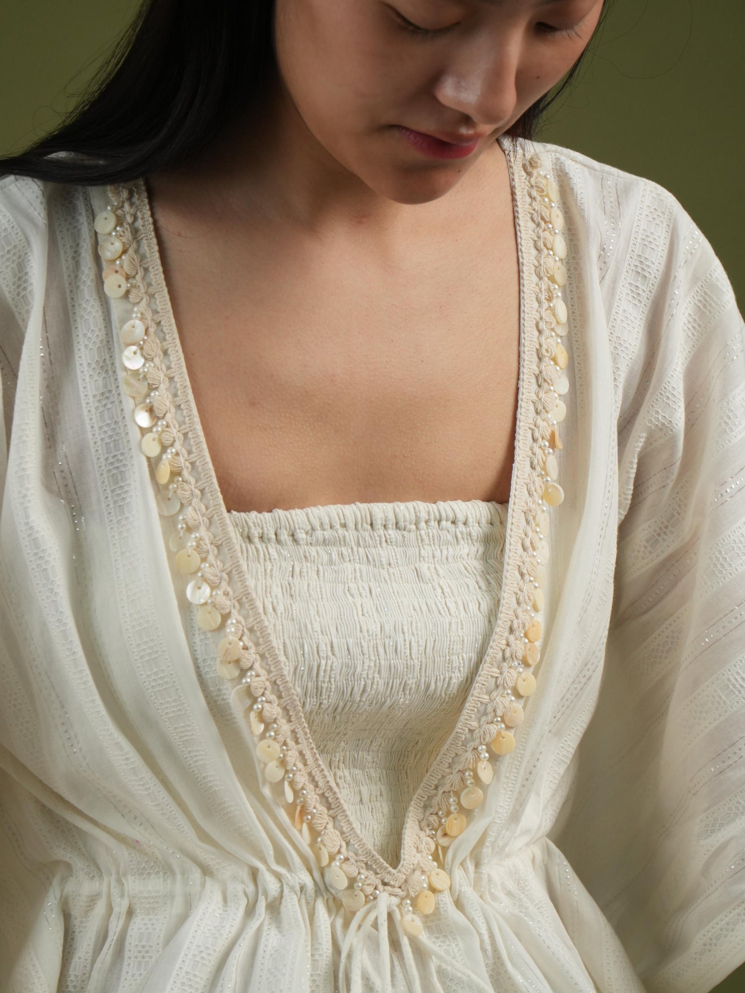 Vanshitaaz Ivory Serenity Drape Set