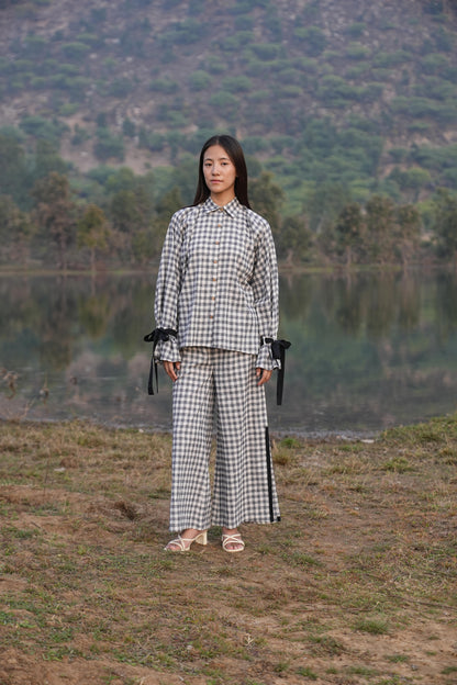 Sutra Balloon Sleeve Check Co-ord