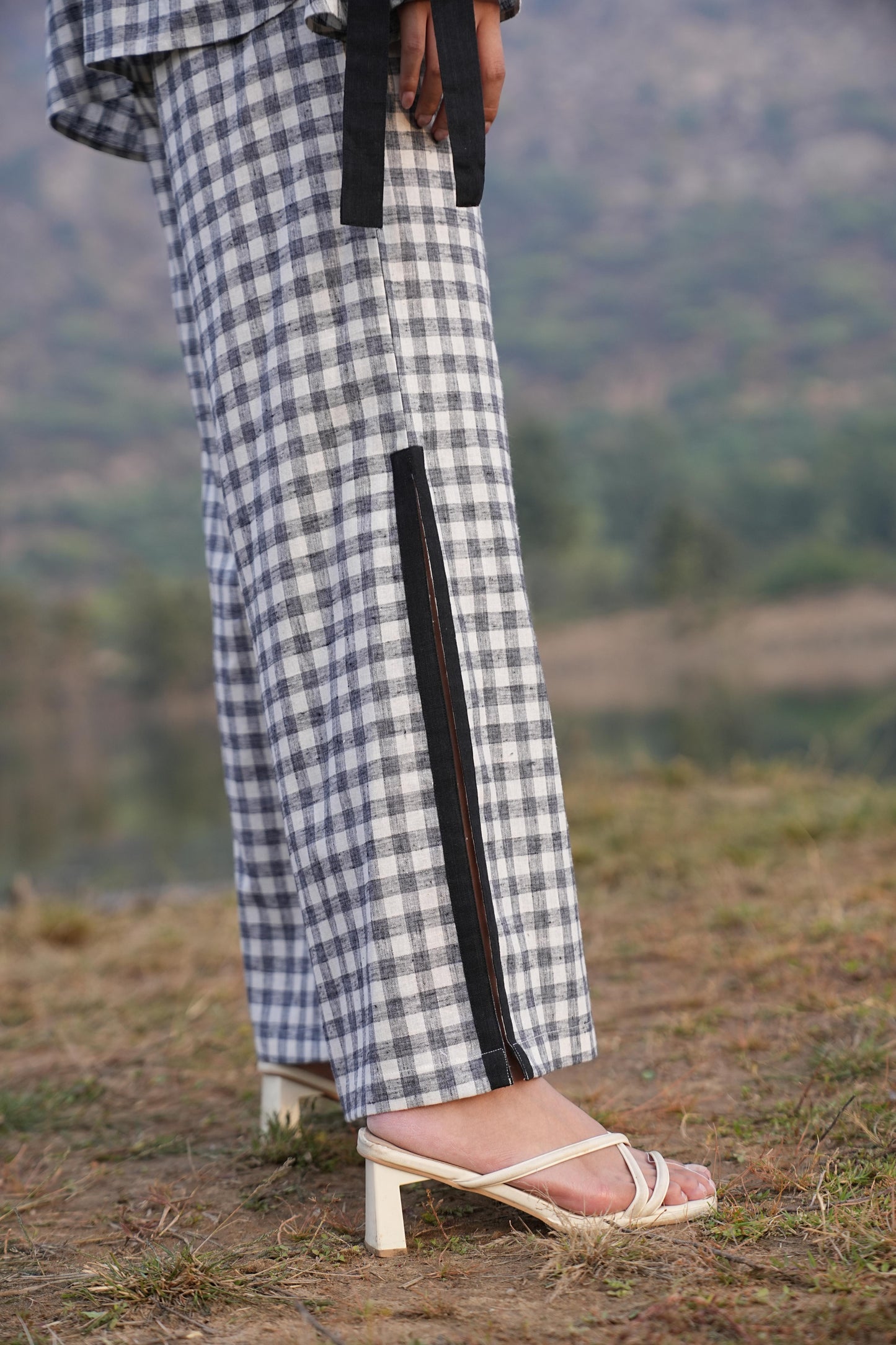 Sutra Balloon Sleeve Check Co-ord