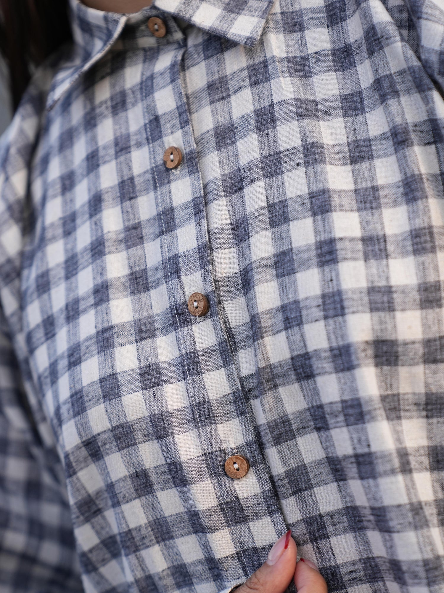 Sutra Balloon Sleeve Check Co-ord
